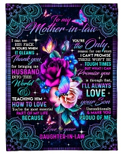 To My Mother-in-law - Flower - Fleece Blanket Fleece Blanket tile