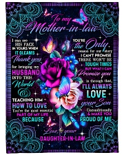 To My Mother-in-law - Flower - Fleece Blanket Large Fleece Blanket - 60" x 80" front
