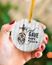 To My Wife - Cross - God gave me you Circle ornament - single (porcelain) aos-circle-ornament-single-porcelain-lifestyles-09