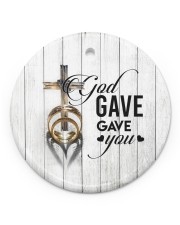 To My Wife - Cross - God gave me you Circle ornament - single (porcelain) front