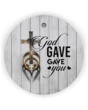 To My Wife - Cross - God gave me you Circle ornament - single (wood) thumbnail