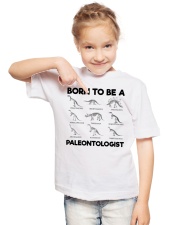 Born to be a Paleontologist Forced to go to school Youth T-Shirt lifestyle-youth-tshirt-front-2