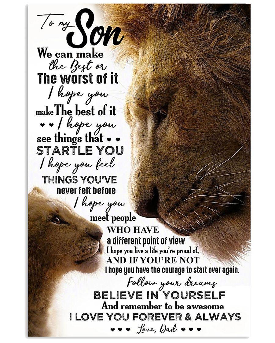 POSTER - TO MY SON - LION - WE CAN 16x24 Poster