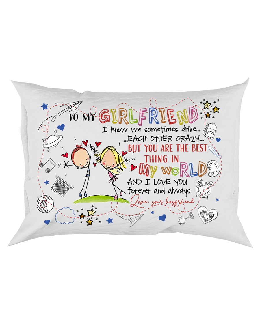 TO MY GIRLFRIEND - COUPLE - I LOVE YOU Rectangular Pillowcase