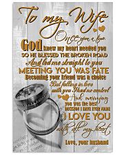 TO MY WIFE - COUPLE RINGS - I LOVE YOU 16x24 Poster front