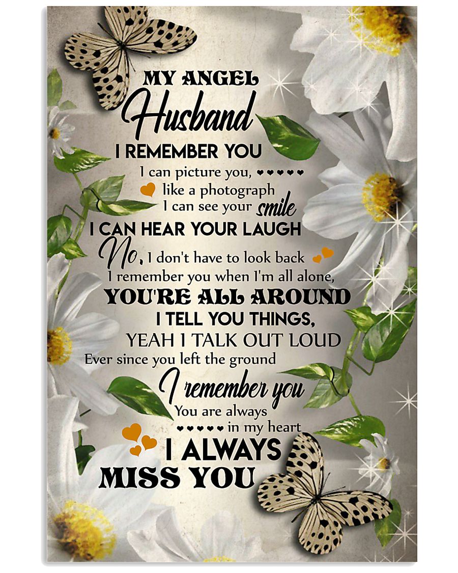 MY ANGEL HUSBAND - BUTTERFLY - I LOVE YOU 16x24 Poster