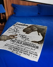 NANNY TO GRANDSON Small Fleece Blanket - 30" x 40" aos-coral-fleece-blanket-30x40-lifestyle-front-02