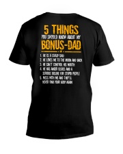 To My Bonus Dad - Mess With Me - T-Shirt V-Neck T-Shirt tile