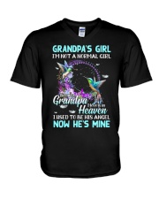 Angel Grandpa - Because Grandpa I Love V-Neck T-Shirt tile