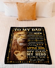 FLEECE BLANKET - GOD - LION Small Fleece Blanket - 30" x 40" aos-coral-fleece-blanket-30x40-lifestyle-front-04