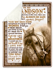 Grandpa to Grandson - Enjoy The Ride - Fleece Blan Sherpa Fleece Blanket tile