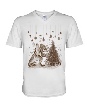 Saurus Christmas - Jesus Riding T rex - T-shirt V-Neck T-Shirt tile