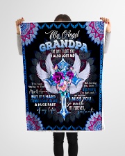 Angel - Grandpa - The Day I Lost You I Also Lost Small Fleece Blanket - 30" x 40" aos-coral-fleece-blanket-30x40-lifestyle-front-14