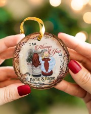 Angel Grandpa - I Am Always With You Circle ornament - single (porcelain) aos-circle-ornament-single-porcelain-lifestyles-08