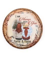 Angel Grandpa - I Am Always With You Circle ornament - single (porcelain) front