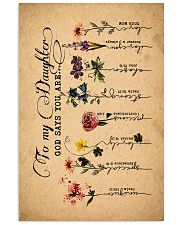 To Daughter - Flowers - God Says You Are - Canvas Vertical Poster tile