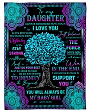 Daughter - Turquoise Tree - Always Remember How Small Fleece Blanket - 30" x 40" front