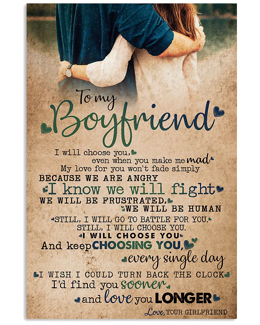 TO MY BOYFRIEND 16x24 Poster