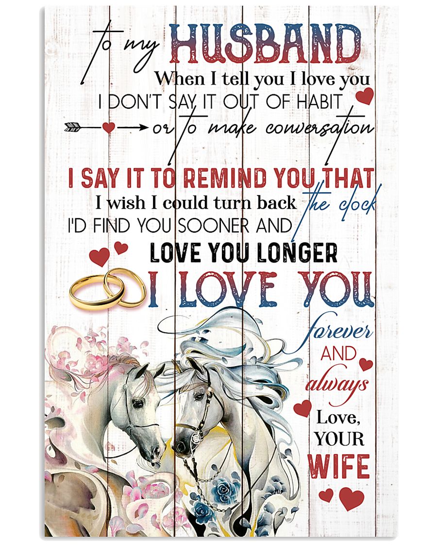 TO MY HUSBAND - COUPLE - I LOVE YOU 16x24 Poster