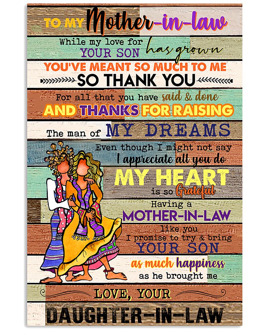 TO MY MOTHET-IN-LAW - HIPPIE - THANK YOU 16x24 Poster