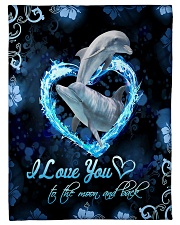 TO MY DAUGHTER - MARINE ANIMAL - LOVE YOU Small Fleece Blanket - 30" x 40" front