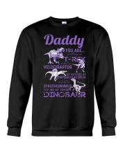 DAD - PURPLE LETTERS IN BLACK - FAVORITE DINOSAUR Crewneck Sweatshirt thumbnail