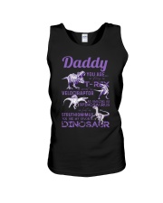 DAD - PURPLE LETTERS IN BLACK - FAVORITE DINOSAUR Unisex Tank thumbnail