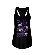 DAD - PURPLE LETTERS IN BLACK - FAVORITE DINOSAUR Ladies Flowy Tank thumbnail