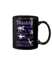 DAD - PURPLE LETTERS IN BLACK - FAVORITE DINOSAUR Mug thumbnail