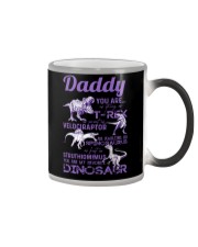 DAD - PURPLE LETTERS IN BLACK - FAVORITE DINOSAUR Color Changing Mug thumbnail