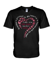 Angel Grandma - Half Of My Heart Is In Heaven V-Neck T-Shirt tile