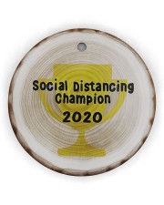Christmas - Corona Virus - The Truggle Was Real Circle Ornament (Wood tile