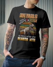 Dinosaurs - Animals Don't Have A Voice - T-Shirt Classic T-Shirt lifestyle-mens-crewneck-front-6