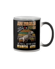 Dinosaurs - Animals Don't Have A Voice - T-Shirt Color Changing Mug tile