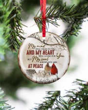 My Mind Still Talks To You - Cardinal Circle ornament - single (porcelain) aos-circle-ornament-single-porcelain-lifestyles-07
