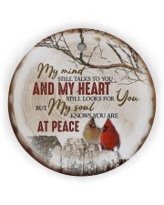 My Mind Still Talks To You - Cardinal Circle Ornament (Wood tile