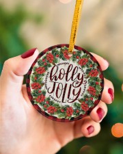 Christmas - Holy Joly - Circle Ornament Circle ornament - single (porcelain) aos-circle-ornament-single-porcelain-lifestyles-09