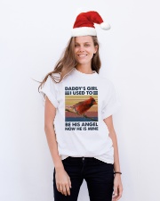 T-SHIRT - TO MY ANGEL DAD - CARDINAL Classic T-Shirt lifestyle-holiday-crewneck-front-1