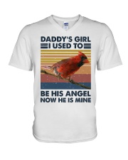 T-SHIRT - TO MY ANGEL DAD - CARDINAL V-Neck T-Shirt tile