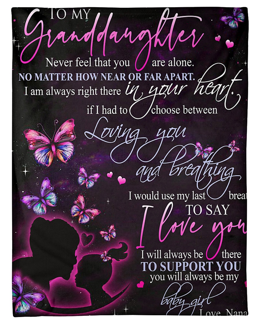 GRANDMA TO GRANDDAUGHTER Small Fleece Blanket - 30" x 40"