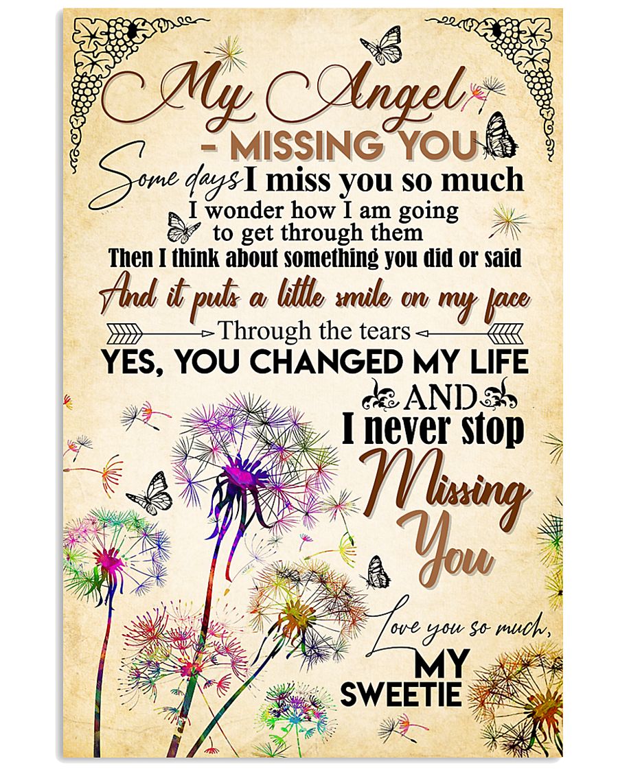 MY ANGEL IN HEAVEN - DANDELION - MISS YOU 16x24 Poster