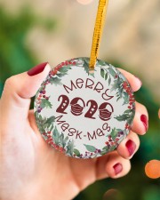 Christmas - Corona Virus Pandemic - Oh QuaranTree Circle ornament - single (porcelain) aos-circle-ornament-single-porcelain-lifestyles-09