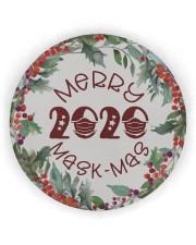 Christmas - Corona Virus Pandemic - Oh QuaranTree Circle Ornament (Wood tile
