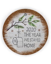 Christmas - Covid 2020 Circle Ornament (Wood tile