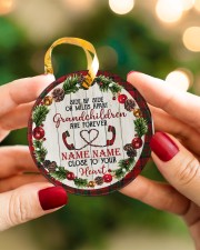 Grandchild - Close To Your Heart - Personalized Circle ornament - single (porcelain) aos-circle-ornament-single-porcelain-lifestyles-08