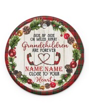 Grandchild - Close To Your Heart - Personalized Circle ornament - single (porcelain) front