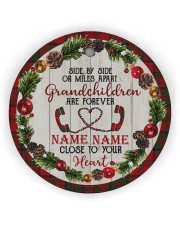 Grandchild - Close To Your Heart - Personalized Circle Ornament (Wood tile