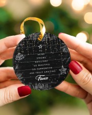 To Fiance Christmas - To A Kind Strong Brilliant Circle ornament - single (porcelain) aos-circle-ornament-single-porcelain-lifestyles-08