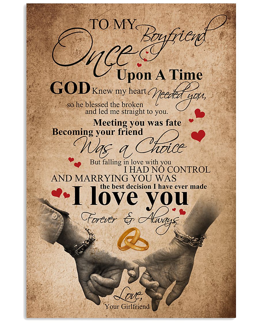 TO MY BOYFRIEND 16x24 Poster