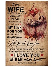 TO MY WIFE - OWL - I LOVE YOU FOREVER AND ALWAYS 16x24 Poster front